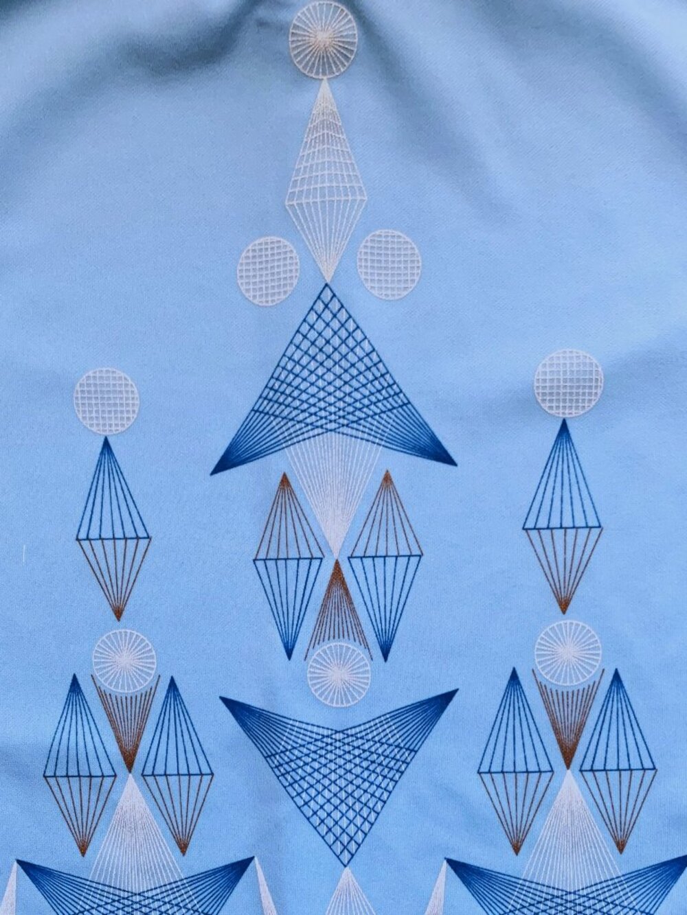 1970 Abstract Retro Bowling Geo Art Printed Poly Knit Panama Shirt *Unisex (38) - Picture 4 of 10